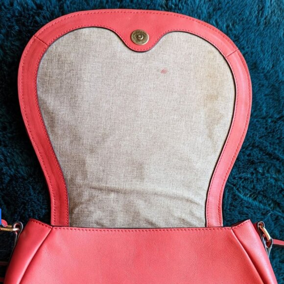 REAL LEATHER! Coral Woven Welden Crossbody Bag - Picture 5 of 6